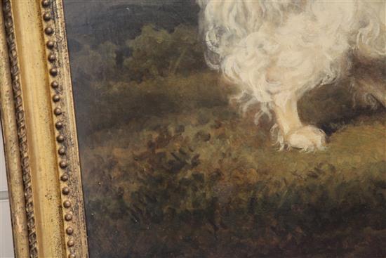 Henry Bernard Chalon (1770-1849) Portrait of a King Charles Spaniel standing in a landscape 27.5 x 35in.